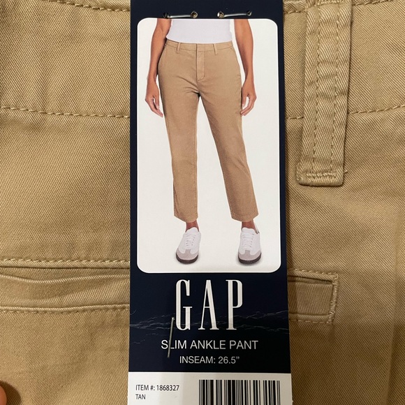 Gap Women's Slim Ankle Pant in tan, size 4 - Picture 11 of 12